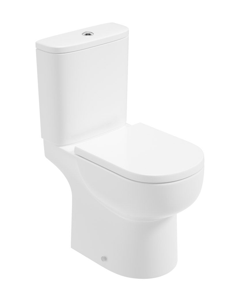 VIA Rimless Comfort Height Open Back Close Coupled WC & Alpha Soft Close Seat VIA Rimless Comfort Height Open Back Close Coupled WC & Alpha Soft Close Seat - Image 1