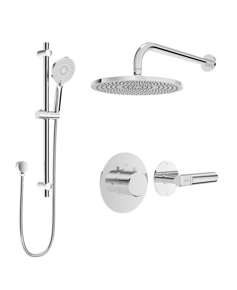 HAKK Thermostatic Shower Set 1 with Wall Arm Chrome HAKK Thermostatic Shower Set 1 with Wall Arm Chrome - Image 1