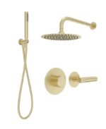 HAKK Thermostatic Shower Set 2 with Wall Arm Brushed Gold