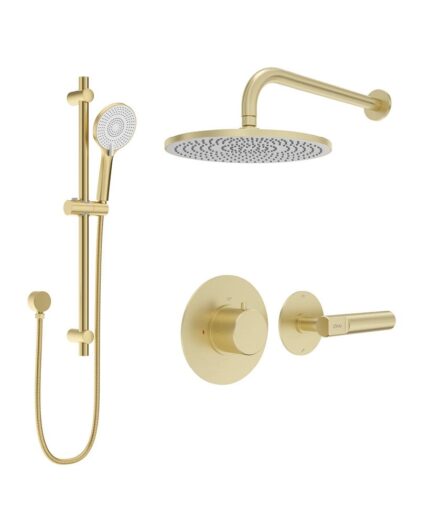 HAKK Thermostatic Shower Set 1 with Wall Arm Brushed Gold