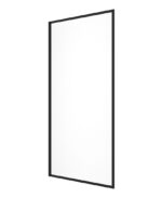 MIRAGE 800mm Matt Black Frame with Clear Glass Fixed Bath Screen