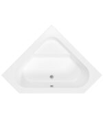 CONCERTO 1400x1400mm Corner 12 White Jet Whirlpool Bath & Panel White