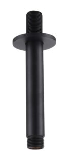 Round 120mm Ceiling Shower Arm - Black