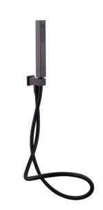 Square Outlet and Parking Bracket inc. Handset & Hose - Black