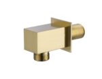 Square Outlet Elbow - Brushed Brass