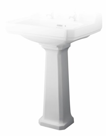Fitzroy Comfort Height Full Pedestal - White Ceramic