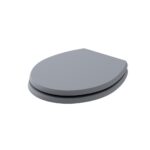 Fitzroy Traditional Round Wood Seat - Soft Close Chrome Hinge - Plummett Grey