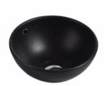Horizon Matt Black Round Basin Vessel