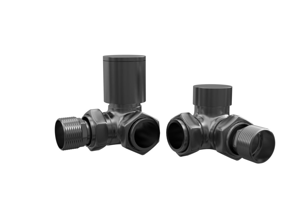 Corner Radiator valves Gunmetal Grey Corner Radiator valves Gunmetal Grey - Image 1