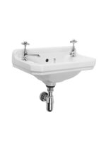 Vitoria 500mm Cloakroom 2 Tap Hole Basin Only