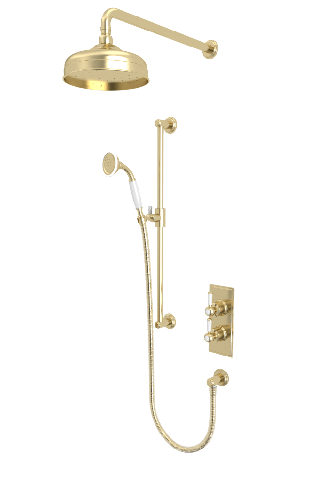 Lansdown Dual Function Shower System With Riser Kit & Overhead Shower Lansdown Dual Function Shower System With Riser Kit & Overhead Shower - Image 1