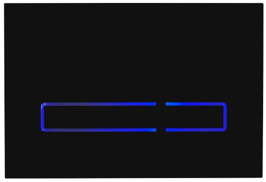 Flush Plate Options Sensor Flush Plate - Black with Blue LED Flush Plate Options Sensor Flush Plate - Black with Blue LED - Image 1