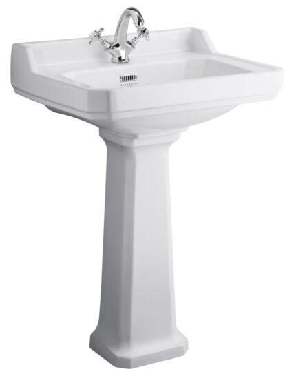 Fitzroy 595mm Basin 3 Tap Holes - White Ceramic