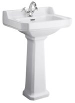 Fitzroy 560mm Basin 2 Tap Hole - White Ceramic