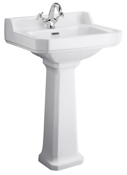 Fitzroy 560mm Basin 2 Tap Hole - White Ceramic