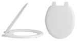 Fitzroy Traditional Round Wood Seat - Standard Plastic Hinges - White