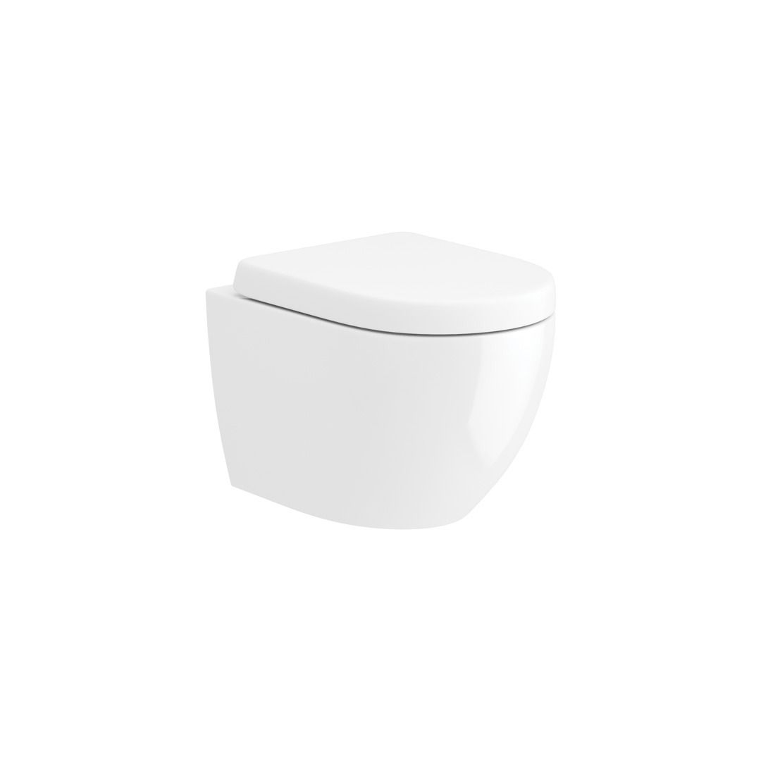Edison Wall Hung Pan & D-Shape Seat Edison Wall Hung Pan & D-Shape Seat - Image 1