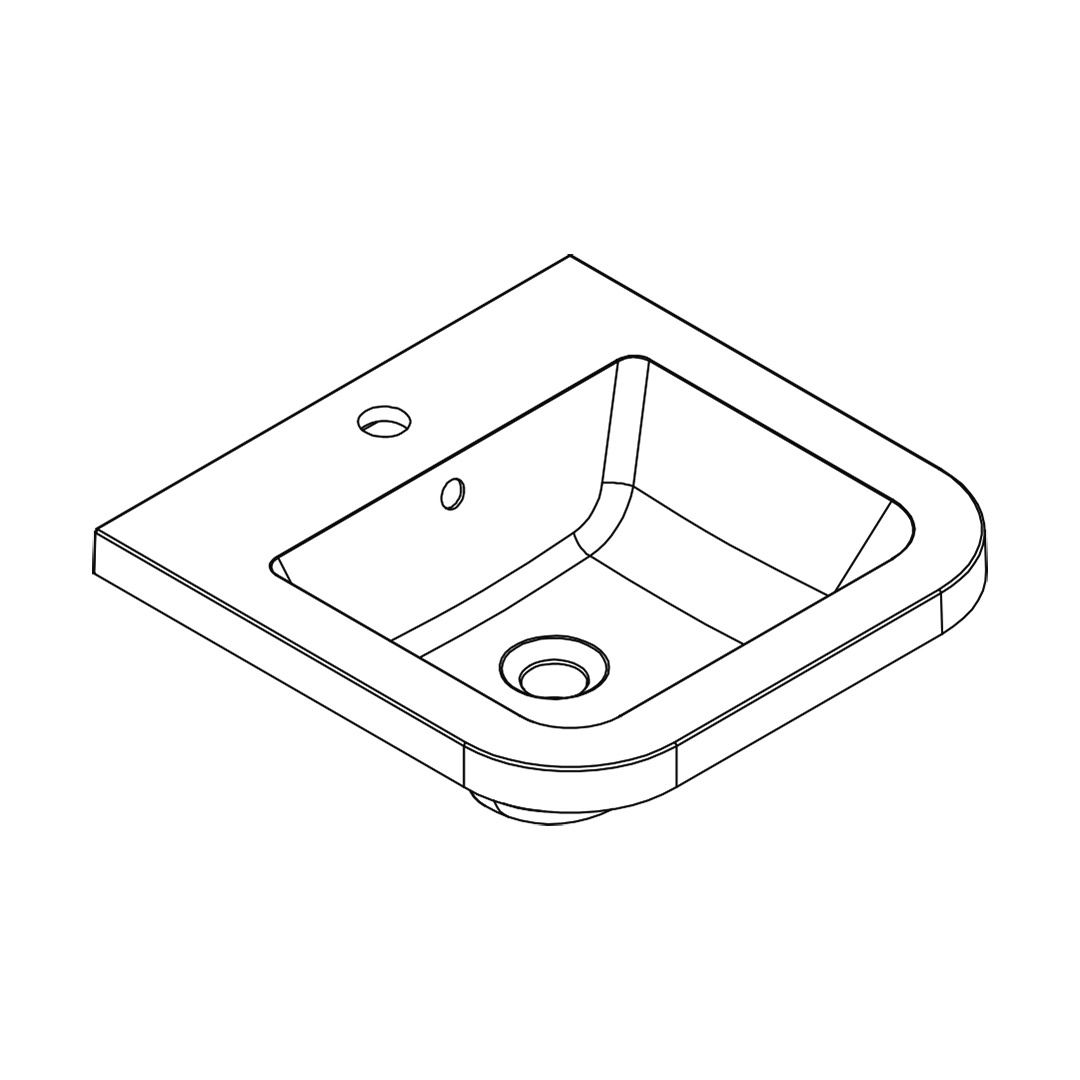 Hartford Semi Recessed Basin Hartford Semi Recessed Basin - Image 1