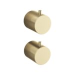 Ryver Round Concealed Valve Handle Pack - Brushed Brass