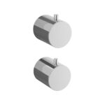 Ryver Round Concealed Valve Handle Pack - Chrome