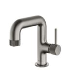 Ryver Side Lever Basin Mono - Gun Metal, Fluted