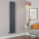 Trix Heated Towel Rail - Anthracite, 600x1200mm