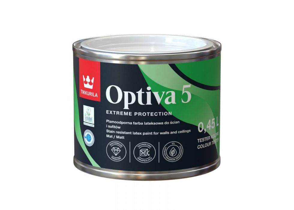 optiva_5_tester_new.jpg Tikkurila Optiva 5 – Tester Pot 0-5l - Image 1
