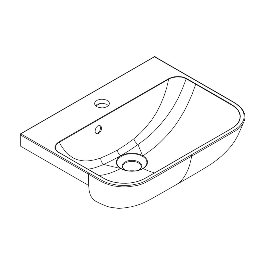 Patton Semi Recessed Basin Patton Semi Recessed Basin - Image 1