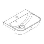 Patton Semi Recessed Basin - 450mm