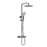 Ryver Exposed Thermostatic Shower - Gun Metal