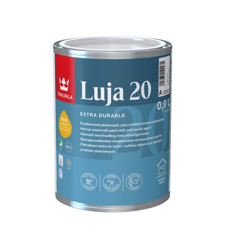 tikkurila_luja20_0_9L_1_1_1.jpg Tikkurila Luja 20 Anti-Mould Emulsion - Image 1