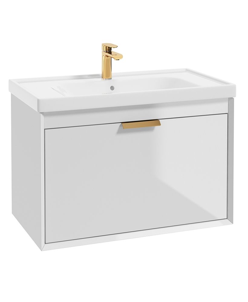 1673363438_gfj80wh-1 FJORD Wall Hung 80cm Two Drawer Vanity Unit - Image 1
