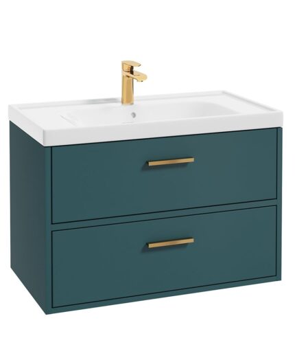 FINLAND Wall Hung 80cm Two Drawer Vanity Unit