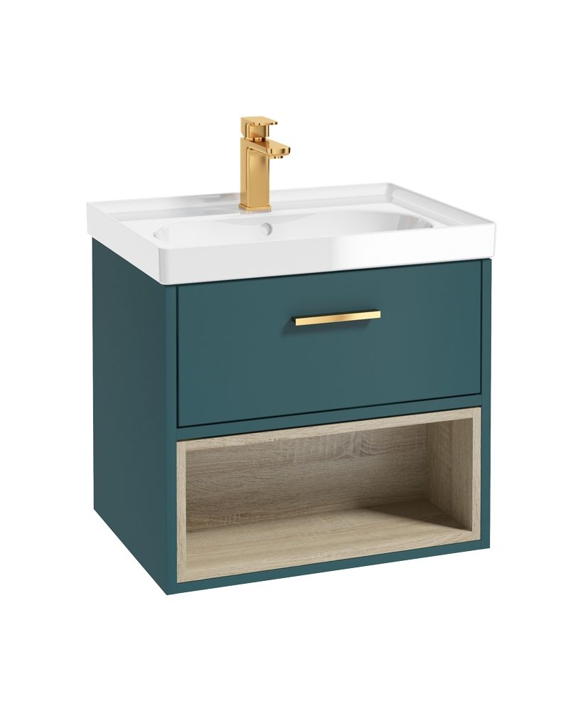 1673363595_gmal60obgb-1 MALMO Wall Hung 60cm Single Drawer Vanity Unit - Image 1