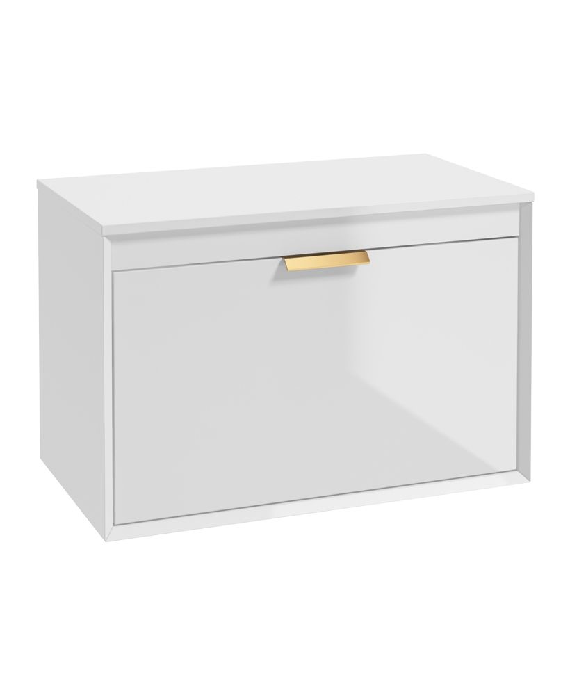 1673363615_gfj80ctwh-1 FJORD Wall Hung 80cm Two Drawer Countertop Vanity Unit - Image 1