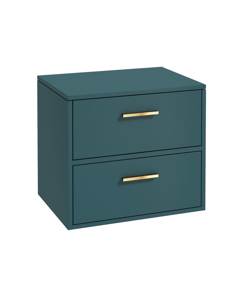 1673363619_gfin60ctob-1 FINLAND Wall Hung 60cm Two Drawer Countertop Vanity Unit - Image 1
