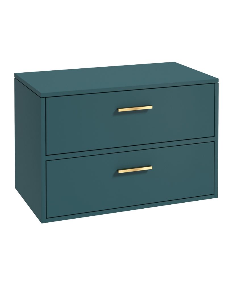 1673363622_gfin80ctob-1 FINLAND Wall Hung 80cm Two Drawer Countertop Vanity Unit - Image 1