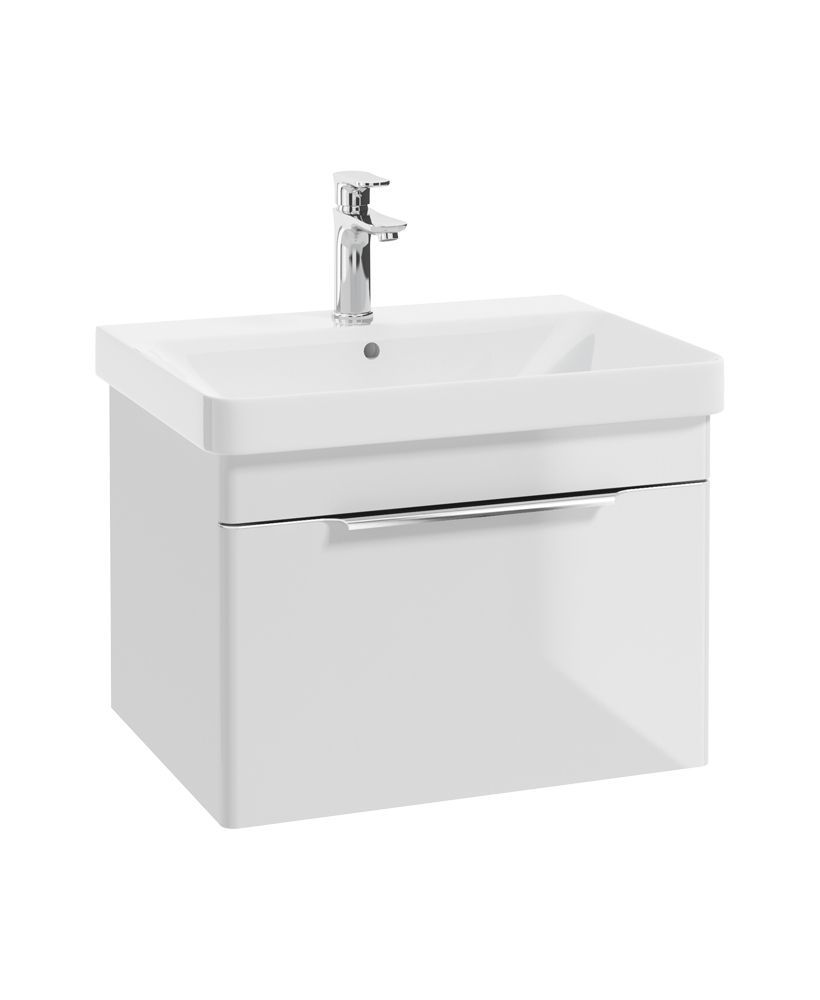 1673363761_vag60wh-1 VAGAR Wall Hung 60cm Single Drawer Vanity Unit - Image 1