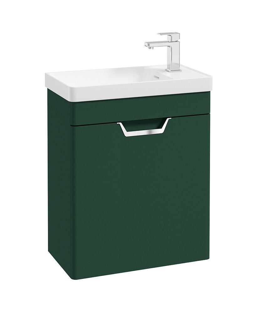 1673363887_cwfre55crwg-1 FREYA Wall Hung 55cm Single Door Cloakroom Vanity Unit - Image 1
