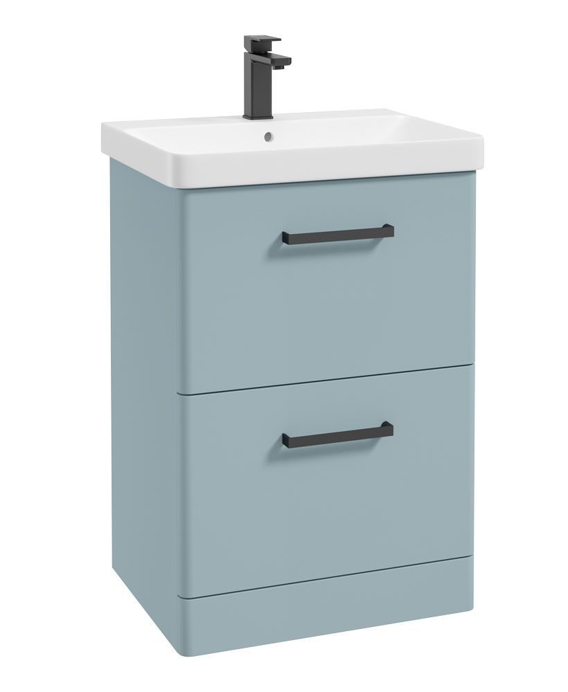 1673363975_uf0501-1 KORA Floorstanding 60cm Two Drawer Vanity Unit - Image 1