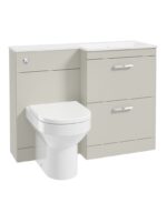 CORTA 110cm RH Combination Two Drawer Vanity Unit - Chrome, Whispering Willow
