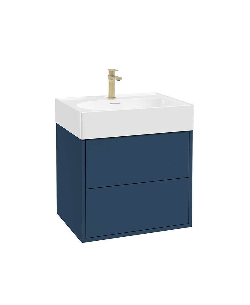 1748423192_uf2241-1 PULSE Wall Hung 60cm Two Drawer Vanity Unit - Image 1