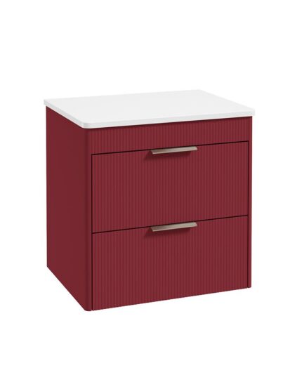 REED Wall Hung 60cm Two Drawer Countertop Vanity Unit