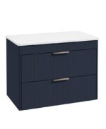 REED 80cm Wall Hung Two Drawer Countertop Vanity Unit
