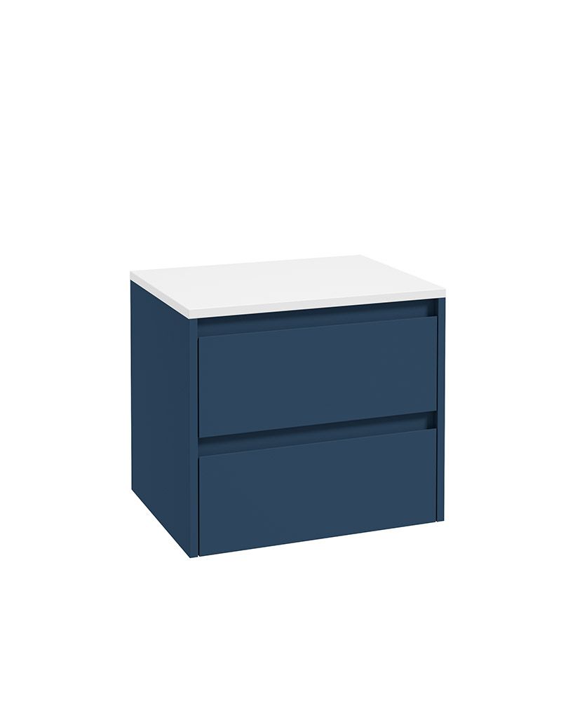 1751892550_uf2311-1 APEX Wall Hung 60cm Two Drawer Countertop Vanity Unit - Image 1