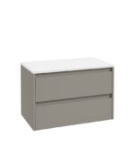 APEX Wall Hung 80cm Two Drawer Countertop Vanity Unit - City Stone