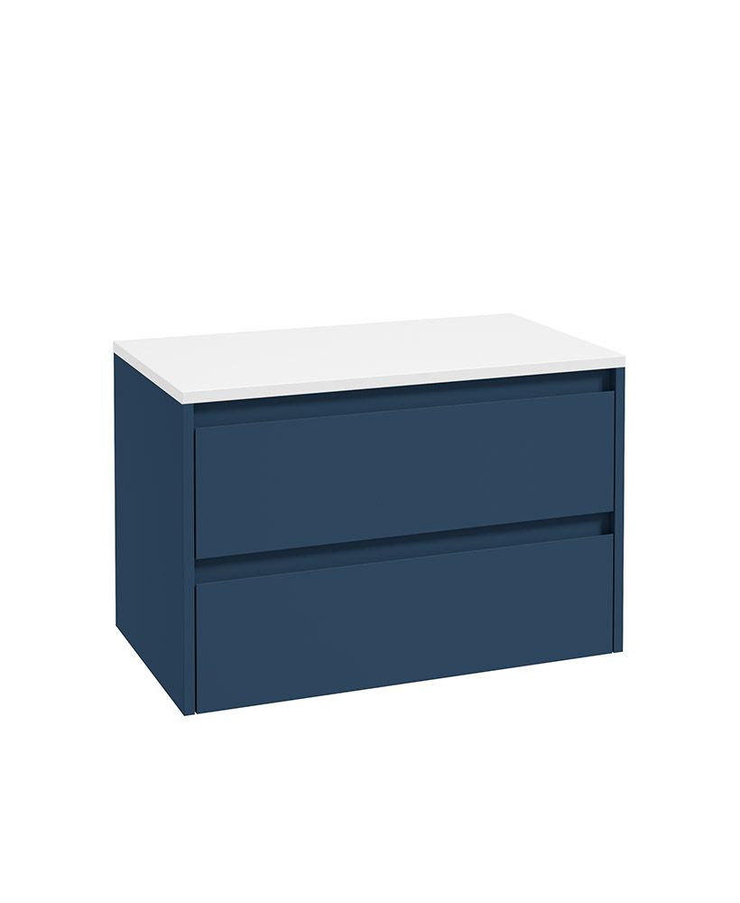 1751892550_uf2321-1 APEX Wall Hung 80cm Two Drawer Countertop Vanity Unit - Image 1