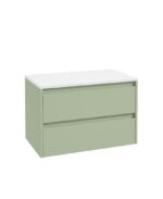APEX Wall Hung 80cm Two Drawer Countertop Vanity Unit - Parkland