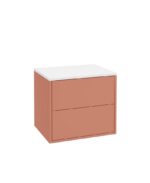 PULSE Wall Hung 60cm Two Drawer Countertop Vanity Unit - Metro Blaze