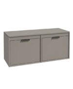 FJORD Wall Hung 120cm Four Drawer Countertop Vanity Unit - Matt Black, Matt Khaki